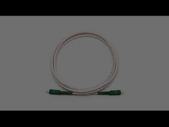 SC/APC To SC/APC Simplex Single Mode LSZH Armored Fiber Optic Patch Cable 4.8mm White Jacket
