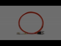 Indoor LC To FC Duplex Multimode OM1 OFNR Fiber Optic Patch Cable 2.0mm Orange Jacket