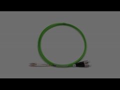 Indoor LC To FC Duplex Multimode OM5 OFNR Fiber Optic Patch Cable 2.0mm Lime Green Jacket