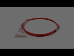 LC/UPC 6 Cores Bundle Fan-out Fiber Optic Pigtail Multimode 62.5/125um Orange Jacket