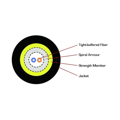 Single Mode Optical Fiber Cables 2 Core Duplex For Base Station