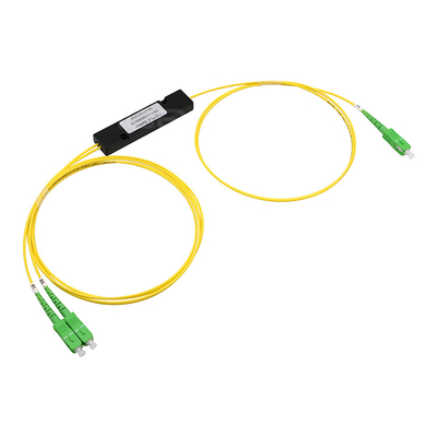Single Mode 1X2 PLC Fiber Splitter With SC APC Fiber Connectors