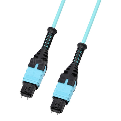 Aqua Jacket MPO Solutions MPO Pro Male To MPO Pro Male Trunk Cable Assembly