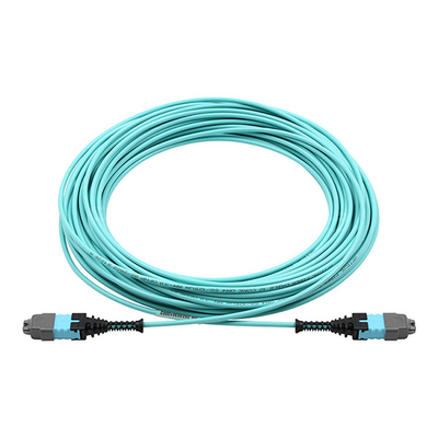 Aqua Jacket MPO Solutions MPO Pro Male To MPO Pro Male Trunk Cable Assembly