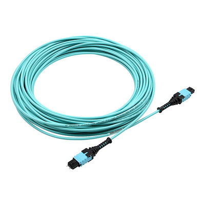 Aqua Jacket MPO Solutions MPO Pro Male To MPO Pro Male Trunk Cable Assembly