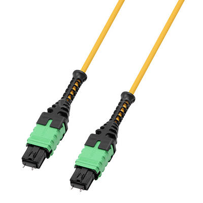 OS2 Yellow Jacket 12 Fiber Trunk Cable , MPO Trunk Cable For Datacenter