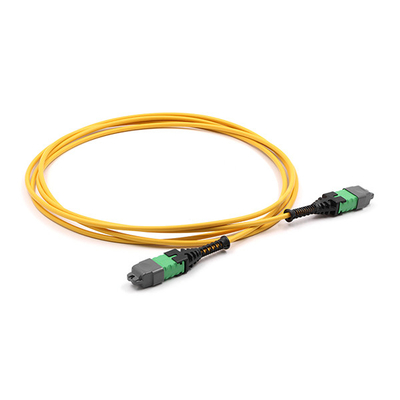 OS2 Yellow Jacket 12 Fiber Trunk Cable , MPO Trunk Cable For Datacenter
