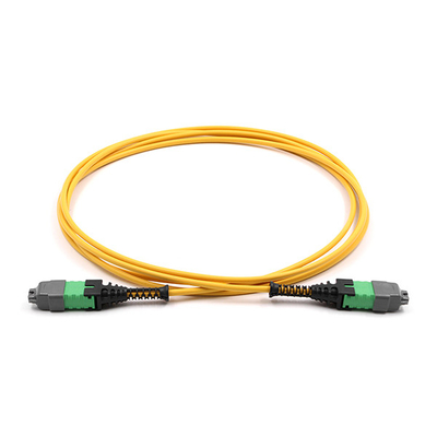 OS2 Yellow Jacket 12 Fiber Trunk Cable , MPO Trunk Cable For Datacenter