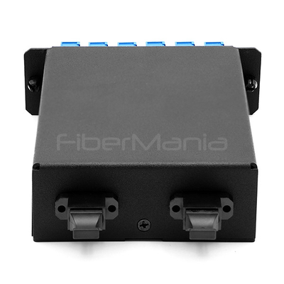 24 Fiber MPO Male To LC Duplex Single Mode OS2 High Density Module 12 Ports Fully Loaded