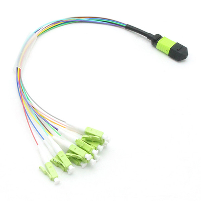 Length Customized MPO Fanout Cable 12 Fibers OM5 50/125 100G Hytrel Jacket