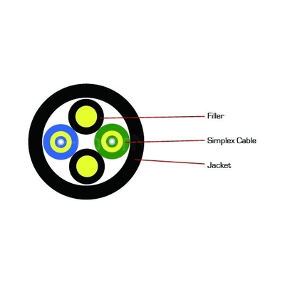 Base Station Optical Fiber Cables Customized 2 Core Single Mode Fiber Optic Cable