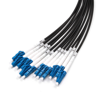 ODVA MPO to LC UPC 12 Cores 9/125 OS2 Armored Fiber Patch Cord LSZH Jacket