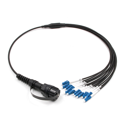 ODVA MPO to LC UPC 12 Cores 9/125 OS2 Armored Fiber Patch Cord LSZH Jacket