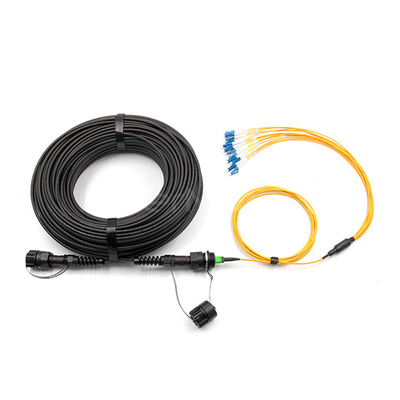 ODVA MPO To ODVA MPO FTTA Solutions 12 Cores 9/125 OS2 Armored Fiber Patch Cord LSZH Jacket