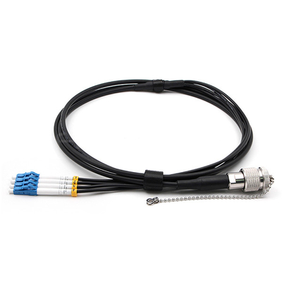 Indoor And Outdoor ODC Plug To LC UPC Cable 4 Cores 9/125 OS2 TPU Jacket