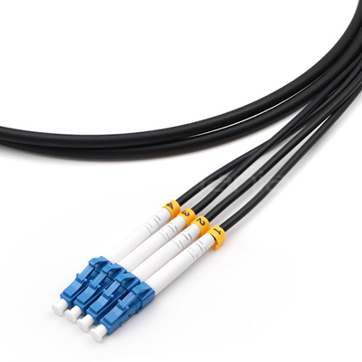 Indoor And Outdoor ODC Plug To LC UPC Cable 4 Cores 9/125 OS2 TPU Jacket