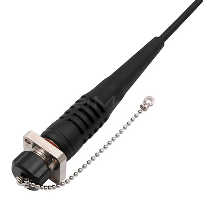 Black ODC Fiber Cable ODC Socket to LC UPC 2 Cores 9/125 OS2 G657A1 TPU Jacket 4.8mm