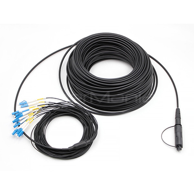 FTTA OptiTap MPO To LC UPC 12 Cores Outdoor Waterproof Cable G.657.A1 LSZH Jacket