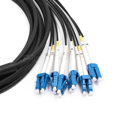 FTTA OptiTap MPO To LC UPC 12Core Outdoor Waterproof Cable 9/125 G.657.A1 LSZH Jacket