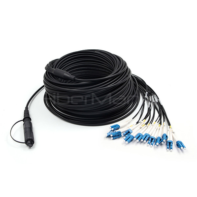 FTTA OptiTap MPO To 12xLC UPC Duplex Fiber Patch Cable 9/125 G.657.A1 LSZH Jacket