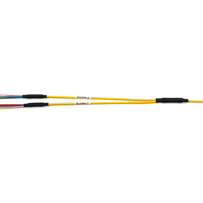 LC APC 24 Cores OFNR W/2 Tight Buffer Fiber Optic Cable Single Mode OS2 Yellow Jacket