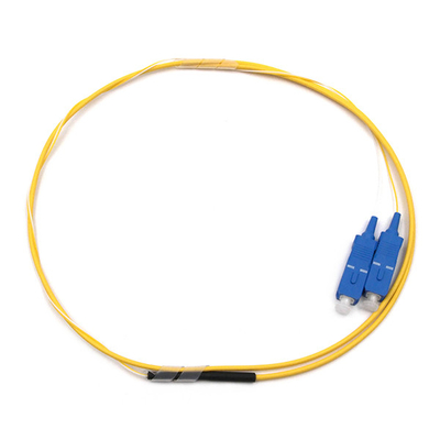 SC/UPC 2 Cores PVC Tight Buffer Fiber Optic Pigtail Single Mode 9/125um Yellow Jacket