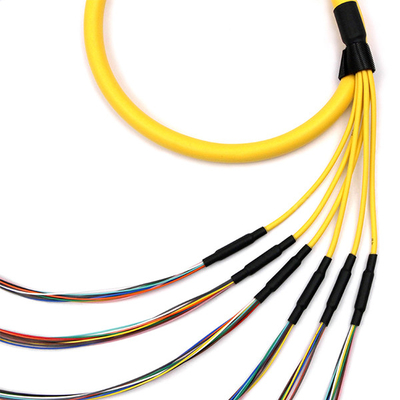 SC UPC 72 Cores OFNR W/6 Bundles Breakout Fiber Optic Cable Single Mode OS2 Yellow Jacket