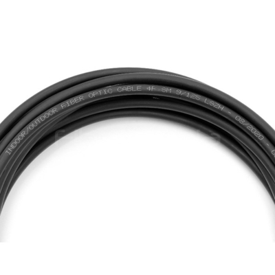 SC UPC 4 Cores Waterproof Fiber Optic Pigtail Single Mode OS2 PE Black Jacket
