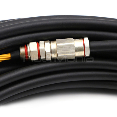 SC APC 8 Cores Fiber Optic Pigtail Patch Cord Single Mode OS2 PE Black Jacket