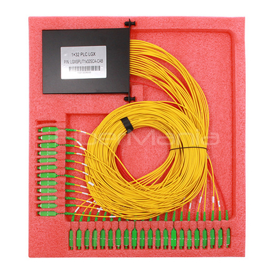 1X32 PLC Splitter , Planar Lightwave Circuit Splitter With SC APC Fiber Connectors