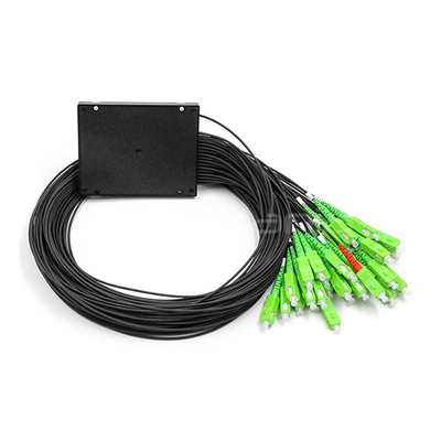 1x32 Fiber Splitter LGX Module With ABS Module Input Of Output 2.0mm OFNR Black
