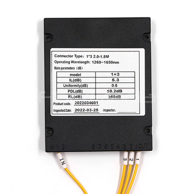 1x3 Fiber Optic Splitter Single Mode Without Fiber Connectors