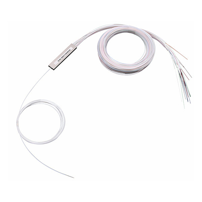 FTTH 0.9mm Mini Steel Tube PLC Splitter 1x16 250μm Fiber Without Connector