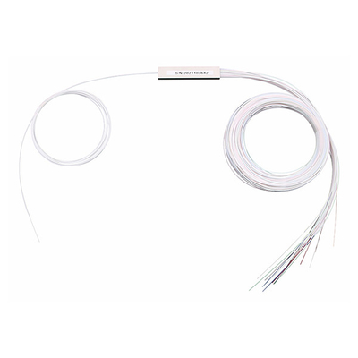 FTTH 0.9mm Mini Steel Tube PLC Splitter 1x16 250μm Fiber Without Connector