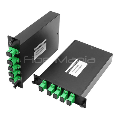 Compact LGX Box PLC Splitter 1x4 For FTTH Passive Optical Network