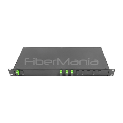 1x3 PLC Splitter 1U 19" Rack Mount PLC Optical Splitter for CCTV / CATV Links