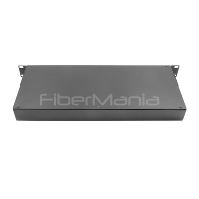 1U 19 Inch Rack Mounted Optical PLC Splitter 1×4 SC APC Connectors With Adapters