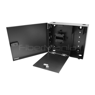Compact Wall Mount Fiber Enclosure Customized Logo With Single Door Black