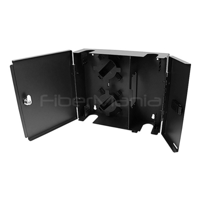 LGX Compatible Wall Mount Fiber Enclosure With Double Doors Black