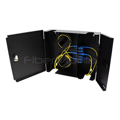 LGX Compatible Wall Mount Fiber Enclosure With Double Doors Black