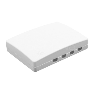Wall Mounted Fiber Optic Termination Box 4 Ports SC Simplex Type Plastic Housing For Indoor
