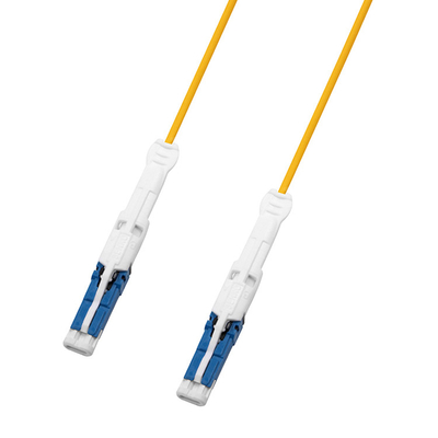 CS UPC To CS UPC Fiber Optic Patch Cable Duplex Single Mode OS2 OFNR 2.0mm Yellow