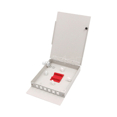 6 Core 6 Port Fiber Termination Box Wall Mount  SC Simplex Type Metal Housing