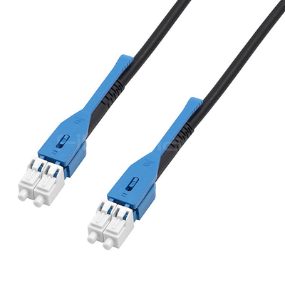LC UPC Fiber Patch Cable , LSZH Single Mode OS2 Fiber Cable 4.8mm Black