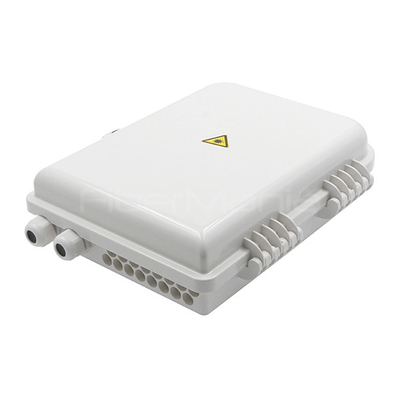 16 Core Fiber Optic Termination Box Wall Mount SC Simplex Type Plastic Housing