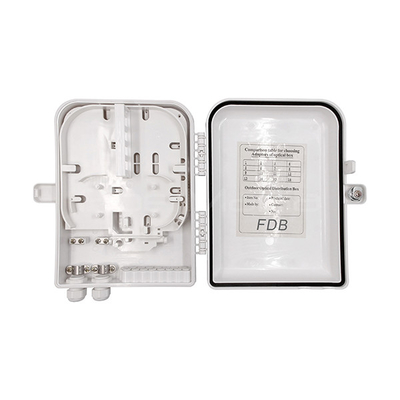 16 Core Fiber Optic Termination Box Wall Mount SC Simplex Type Plastic Housing