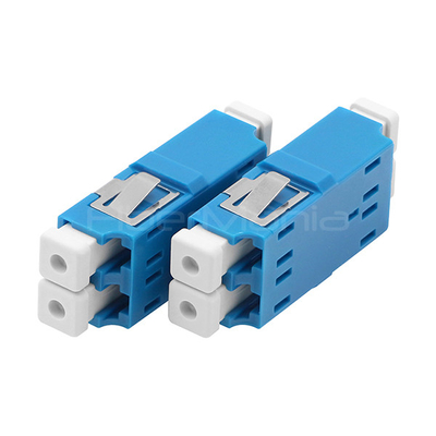 LC To LC Duplex OS2 Single Mode Plastic Fiber Optic Adapter Without Flange