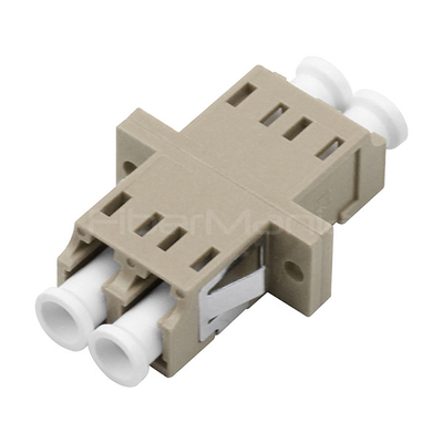 LC UPC To LC UPC Multimode Fiber Optic Coupler , Plastic Duplex Fiber Adapter