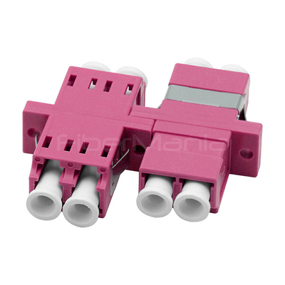 Data Center Fiber Optic Adapters OM4 Multimode LC LC Duplex Adapter