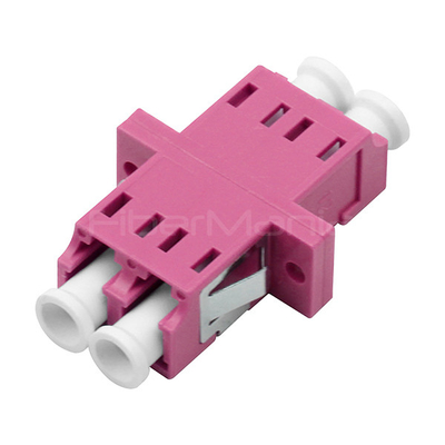 Data Center Fiber Optic Adapters OM4 Multimode LC LC Duplex Adapter